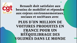 La CGT Renault présente les grandes lignes de son projet industriel [upl. by Yahsram]