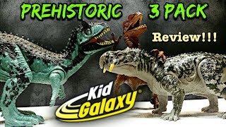 Kid Galaxy Prehistoric 3 pack Review Deinonychus Carnotaurus amp Scaphonyx [upl. by Posehn61]