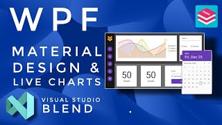 WPF Tutorial  Material Design UI in Visual studio blend 2019  Live Charts  C WPF  Source Code [upl. by Rossen]