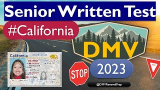 DMV Senior Written Test 2023 Episode 5  For New Permit and Renewal california [upl. by Moya]