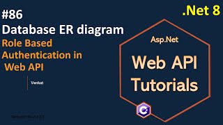 Part 86 Database ER Diagram for Role based Authentication in Web API Net 8 76  Web API Tutorials [upl. by Ycnay]