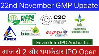 NTPC Green Energy IPO  Enviro Infra Engineers IPO  C2C Advanced Systems IPO  Anchor List [upl. by Oedama]