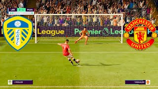 LEEDS UNITED vs MANCHESTER UNITED Penalty shootout FIFA 22 [upl. by Ellirpa997]