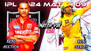 🔴 CSK vs PBKS  IPL 2024  RCPL AUCTION SERIES Live 30 gaming cricket rc24 [upl. by Parshall]