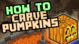 How To Make Carved Pumpkins  JackOLanterns  Minecraft Survival 2019 [upl. by Inatirb]