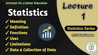 Statistics  Definition  Function of Statistics  Introduction of Statistics  by Tanisha Gangrade [upl. by Noivaz643]