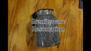 Graniteware Enamelware Milk Pitcher Restoration [upl. by Kcirdez]