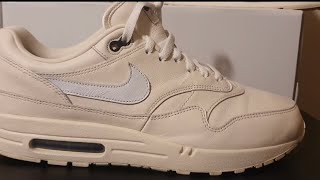 Nike air max 1 Nike by you Nike pale Ivory White custom by me nike support partnership nike [upl. by Giverin423]