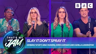 Slay It Don’t Spray It with Kimberly Wyatt Gina Yashere Chris Carmack and Camilla Luddington 💦 [upl. by Dreyer]