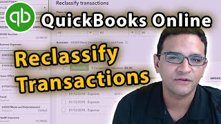 Reclassify Transactions in QuickBooks Online 2020 [upl. by Ciardap]