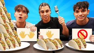 NO HANDS vs ONE HAND vs TWO HANDS FOOD CHALLENGE [upl. by Rettuc]