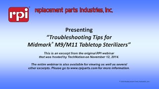 Troubleshooting Tips for Midmark® M9 amp M11 Tabletop Sterilizers [upl. by Sylado]