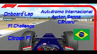 Citroen F1  Onboard Lap  Autodromo Internacional Ayrton Senna Caruaru  F1 Challenge [upl. by Nonnek]