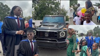 Watch How StoneBwoy And Family Storm GIMPA School In Brand New GWagon To Graduate University [upl. by Kos]