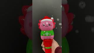 Axolotl Christmas Holidays Winter Bubbles BubbleWand Festive [upl. by Nerej]