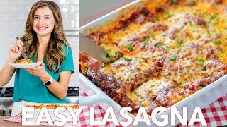 Beef Lasagna Recipe  Easy Dinner   Natashas Kitchen [upl. by Atat533]