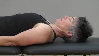 Strengthening neck retraction supine [upl. by Nilak762]