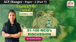 FORESTRY  ANOTHER 50 MCQs DISCUSSION  CGPSC ACF 2020  PAPER2  LECTURE12 [upl. by Aoket]