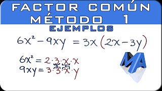 Factor comun metodo 1  Ejemplos [upl. by Ttreve]