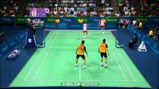 Final Mens Double Commonwealth games 2010 Game 2 [upl. by Hairom958]