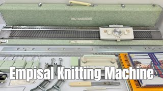 Vintage EMPISAL Knitting Machine with Ribbing Attachment  Model KH90 amp KR90 [upl. by Juetta420]