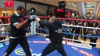 ITS SHOWTIME  SEAN SHOWTIME DAVIS POUNDS THE PADS AHEAD OF PAUL ECONOMIDES CLASH [upl. by Elga]