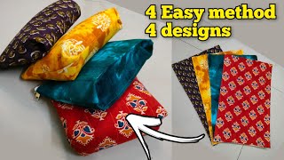 ⭐4 Folding methods Just one fold pouch cutting and stitching How to Make pouch bag making at home [upl. by Platas]