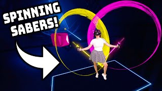 How to get SPINNING SABERS in Beat Saber  QUEST amp PC [upl. by Nnahsal]