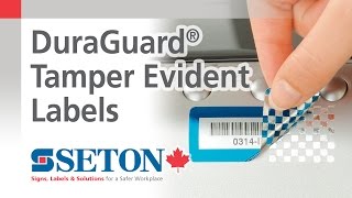 DuraGuard® Tamper Evident Security Labels  Seton Canada [upl. by Sezen]