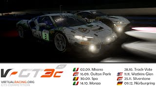 Im Parallelflug in Nacht  Ferrari 296 GT3  Paul Ricard  ACC VRGT3C IX  Lauf 5 [upl. by Tahpos]