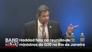 Haddad enaltece diplomacia brasileira no G20  BandNewsTV [upl. by Akired]