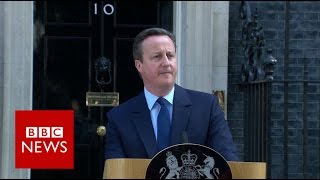 Brexit David Cameron resigns as UK votes to leave  BBC News [upl. by Aronel]