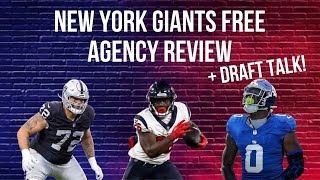 New York Giants Free Agent Signings Grades  NYGiants Draft Talk  NewYorkGiants NFL [upl. by Leinoto]