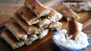 Lavash and Mushroom Vegetarian Egg Rolls  Heghineh Cooking Show [upl. by Lumbard815]