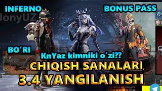 34 YANGILANISH BARCHA SKINLAR CHIQISH SANALARI [upl. by Nataniel]