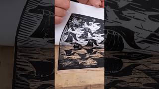 making an MC Escher woodcut print [upl. by Gney]