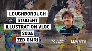 STUDENT ARTIST VLOG 🖊 Zed Omri Illustration 💜 Loughborough Uni Degree Show 2024 [upl. by Kreiker]