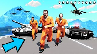 Rescuing TECHNO GAMERZ from PRISON in GTA 5 10 Star Wanted Level [upl. by Nesnaj701]