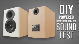 DIY Powered Bookshelf Speaker Sound Test [upl. by Eloisa]