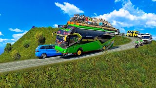 Worlds Driving Challenges on Deadliest Roads  Euro Truck Simulator 2 3 [upl. by Fanning676]