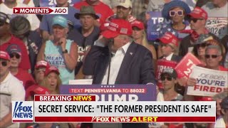 WATCH Moment Trump appears to be shot at rally [upl. by Hettie]