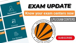 LPU EXAM CENTRE LIST  LIST OF EXAM CENTRE OF LPUDE  EXAM NOTICE LPU LPU EXAMSLPU MBA PGDM CHD [upl. by Kutzenco263]