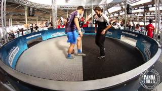 Belgian Panna Championship 2014 Evrim Nallar vs Abdelhafid won by panna [upl. by Egdamlat]