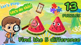 Spot the Differences 30Second Challenge for Toddlers  Have Fun with your Kids [upl. by Magna]