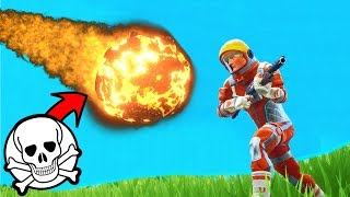 What Happens If A METEOR HITS YOU in Fortnite Battle Royale [upl. by Nerra]