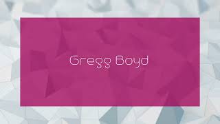 Gregg Boyd  appearance [upl. by Jovitah]