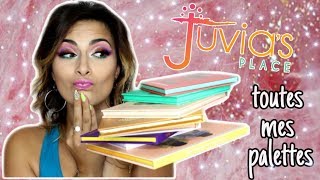 TOUTES MES PALETTES JUVIAS PLACE  TUTO MAKE UP [upl. by Eenafit643]