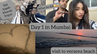 Visit to Versova beach Day 1 in mumbai [upl. by Cacie354]