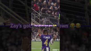 Zay 🤝Real Fan Dan shorts ravens nfl [upl. by Suirauqram826]