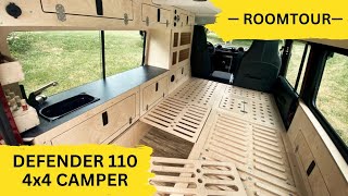 CAMPER ROOMTOUR Land Rover Defender 110  4x4 Reisemobil [upl. by Aseiram]